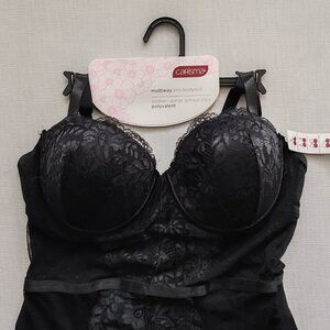 Carisma Women’s Multiway Bra-Bodysuit - Size L- Black  - NWT